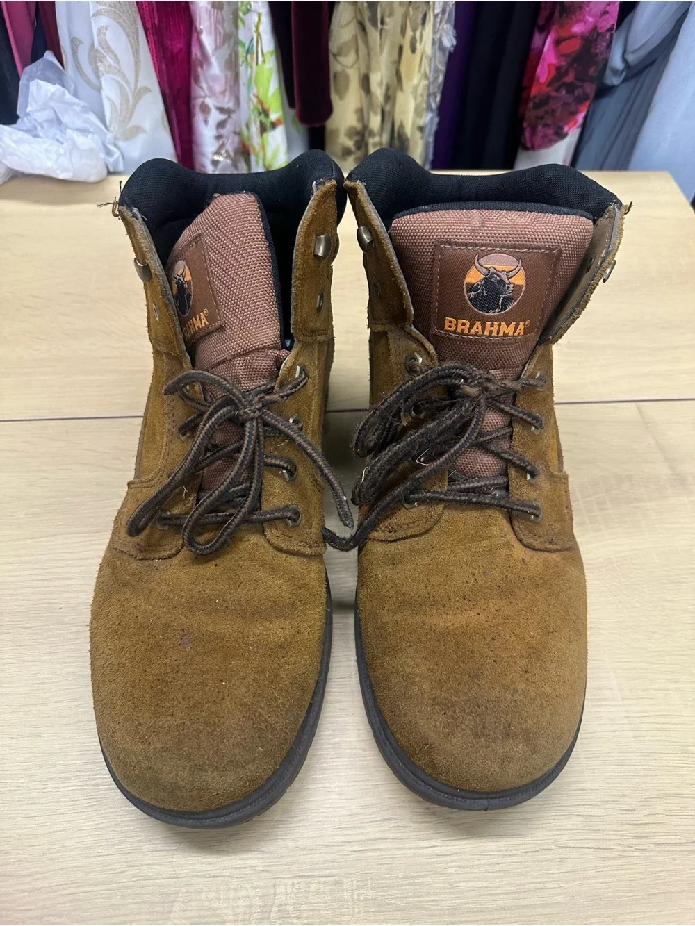 Brahama Men’s Brown Laceup Waterproof Boots Size 13W EUC